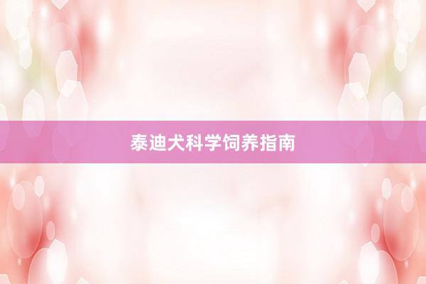 泰迪犬科学饲养指南